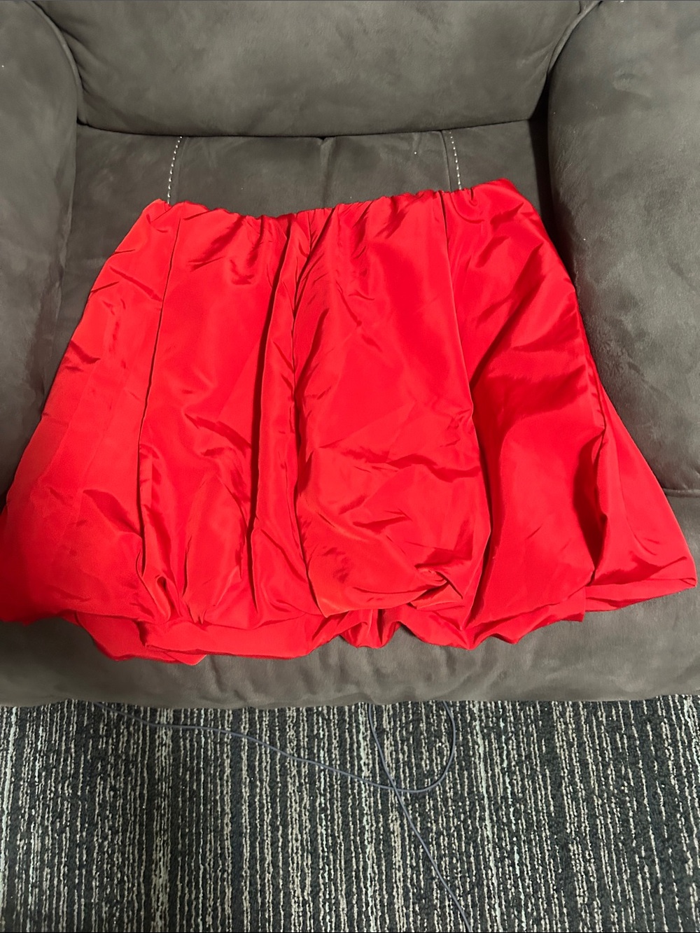 Red Bubble Mini Skirt - Classic Women's Style
